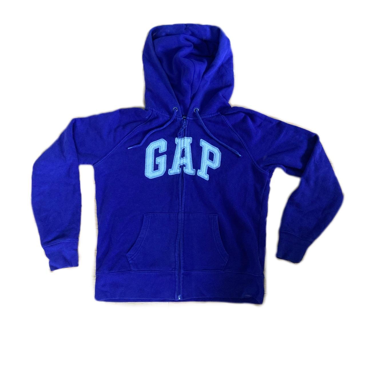 purple GAP zip up hoodie drawstring hood small... - Depop