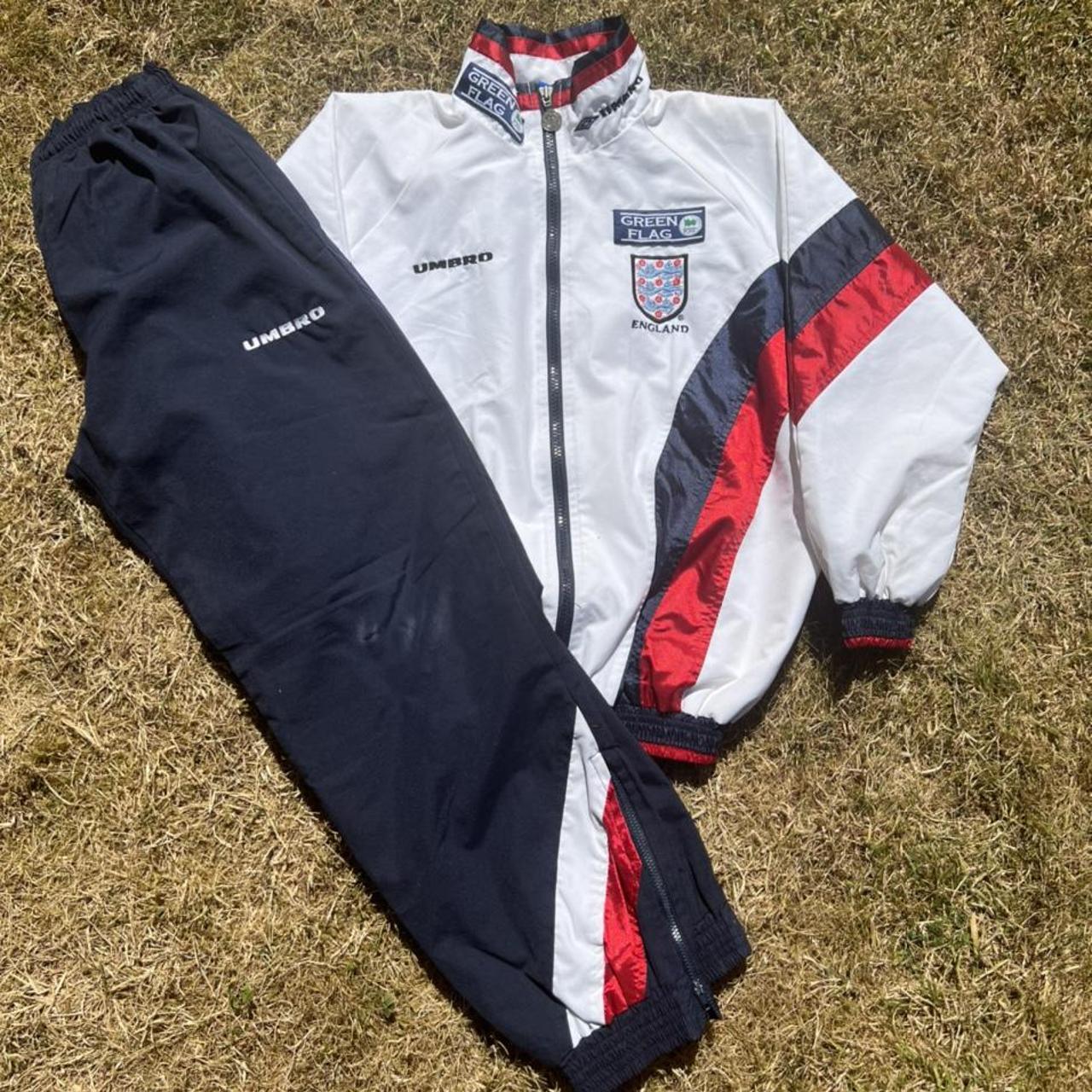 England 90s Umbro training tracksuit (Kids) Size... Depop