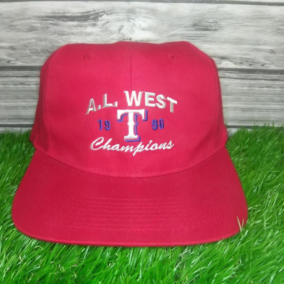 Vintage 1996 American League West Texas Rangers Championship Snapback Hat