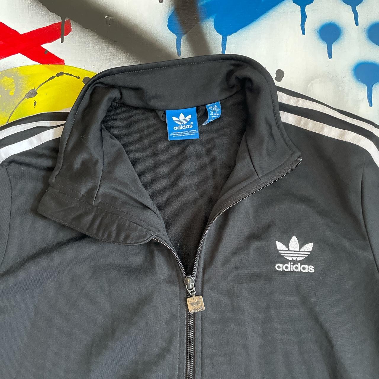 Classic Adidas 3 Stripe, Full Zip Track Jacket with... - Depop