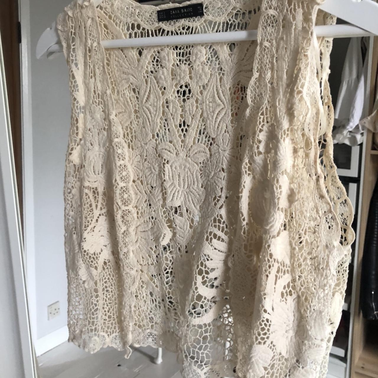 crochet waistcoat zara