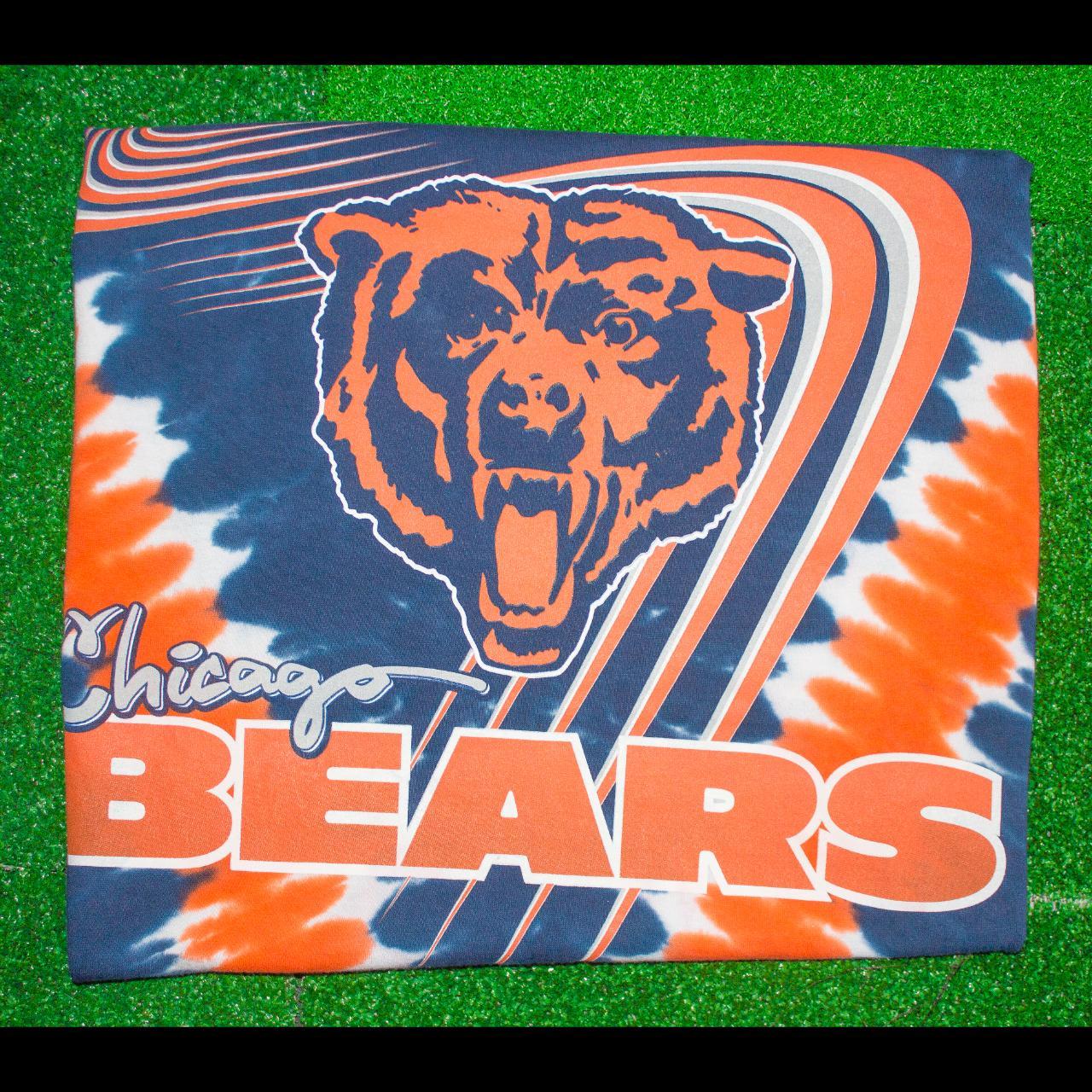 Chicago Bears NFL TYE DYE V LiQuid Blue esqe t... - Depop