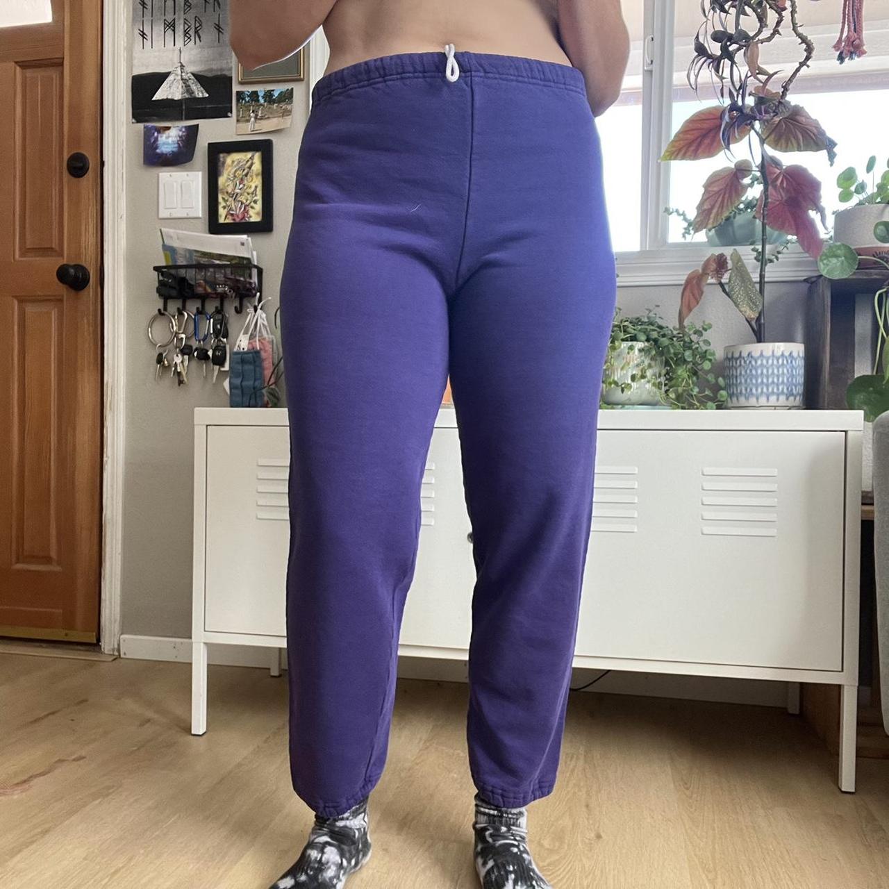 vintage russell sweatpants purple, made in USA, 80s... Depop