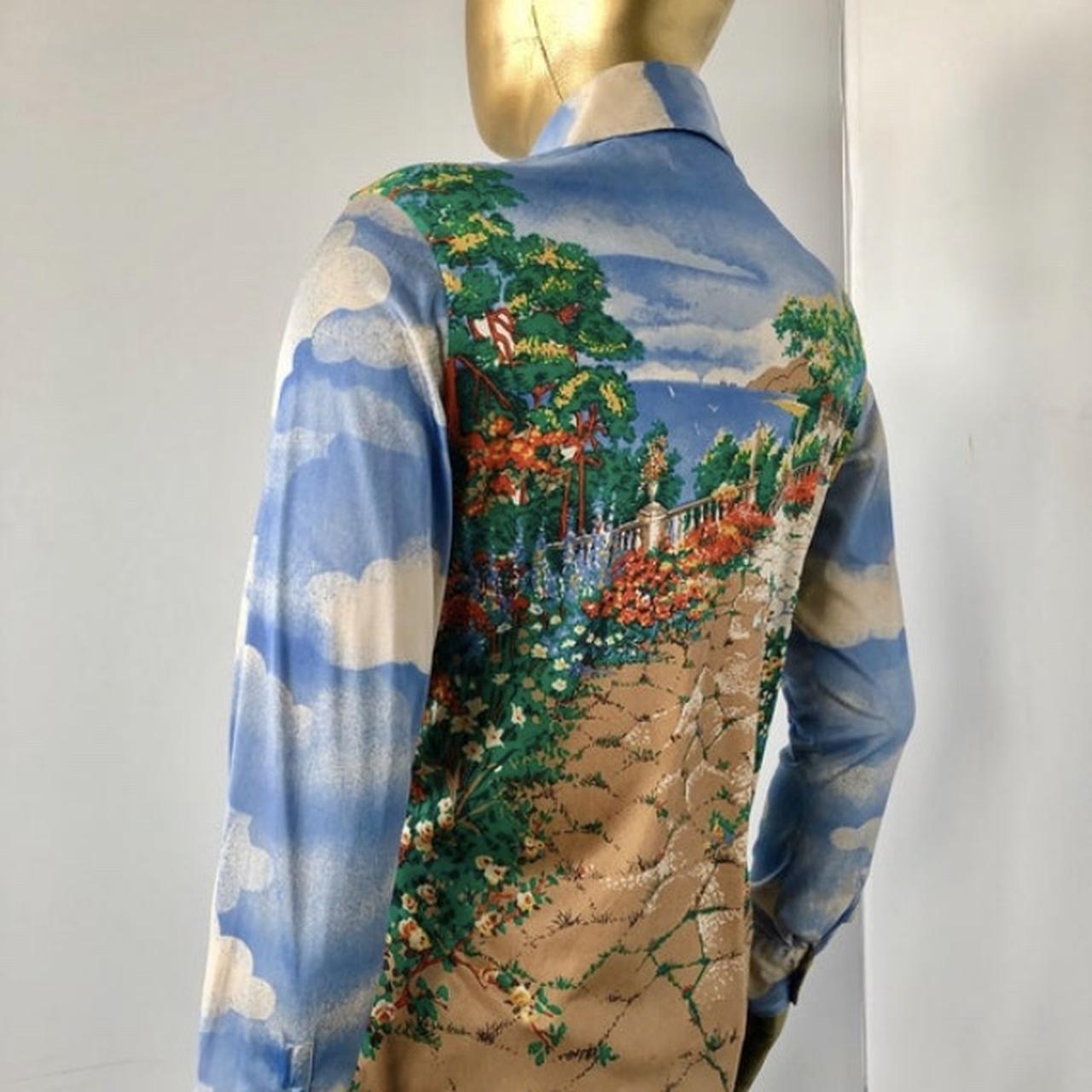 70's Multicolor Thai Goddess Print Long Sleeve Shirt by Nik Nik – Hamlets  Vintage