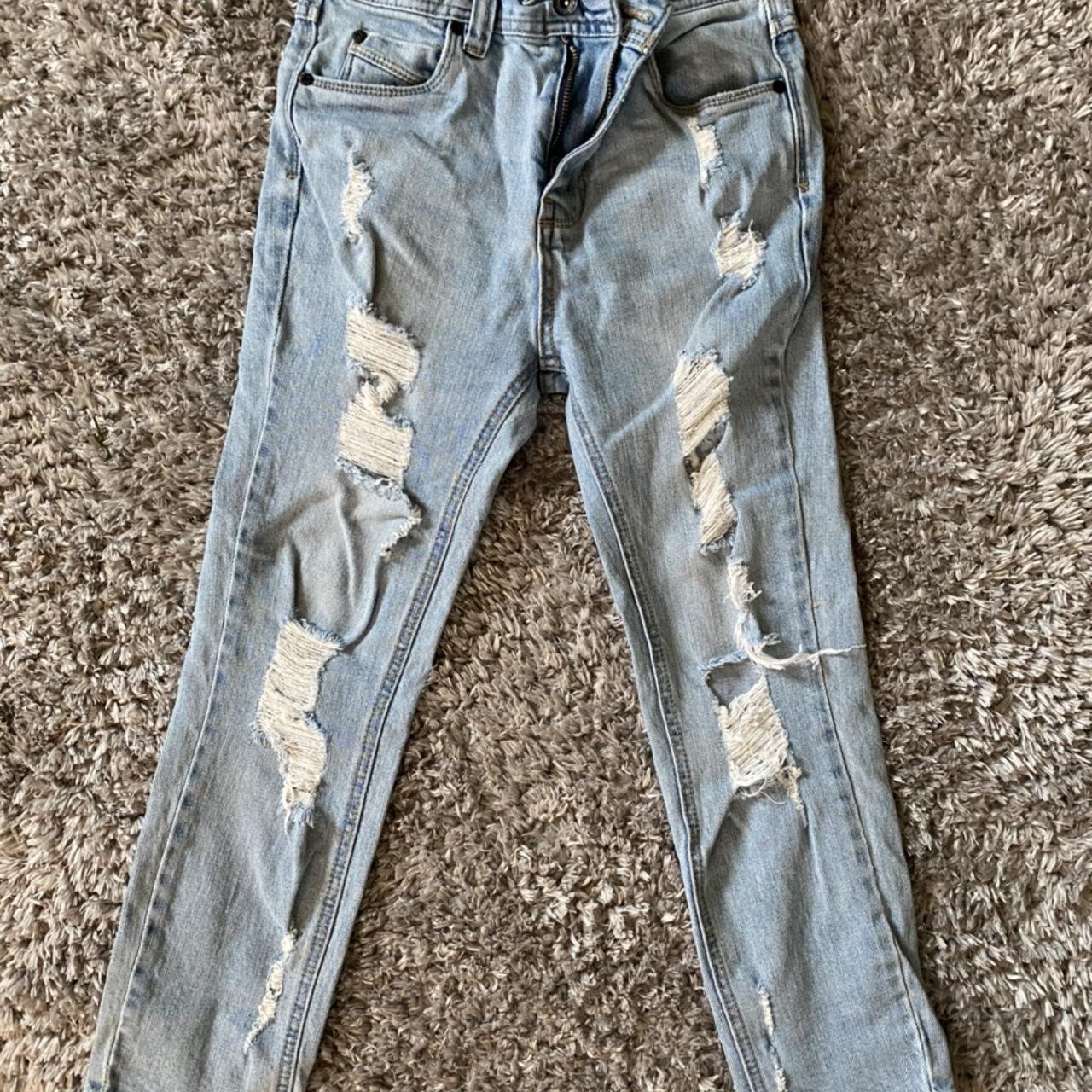 Youth size 24 denim pant by Empyre brand. Pants have... - Depop