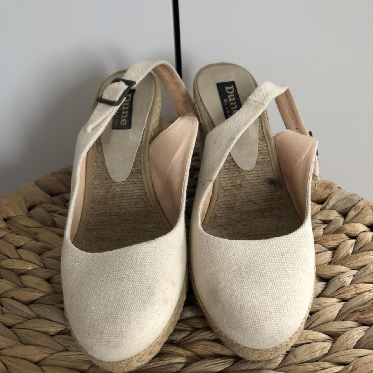 Dune Imperia cream slingback wedges (same as Kate... - Depop