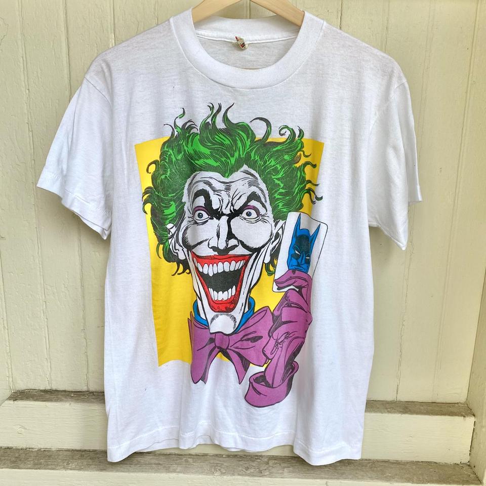 Vintage 1980's Joker Batman Single Stitched Tee... - Depop