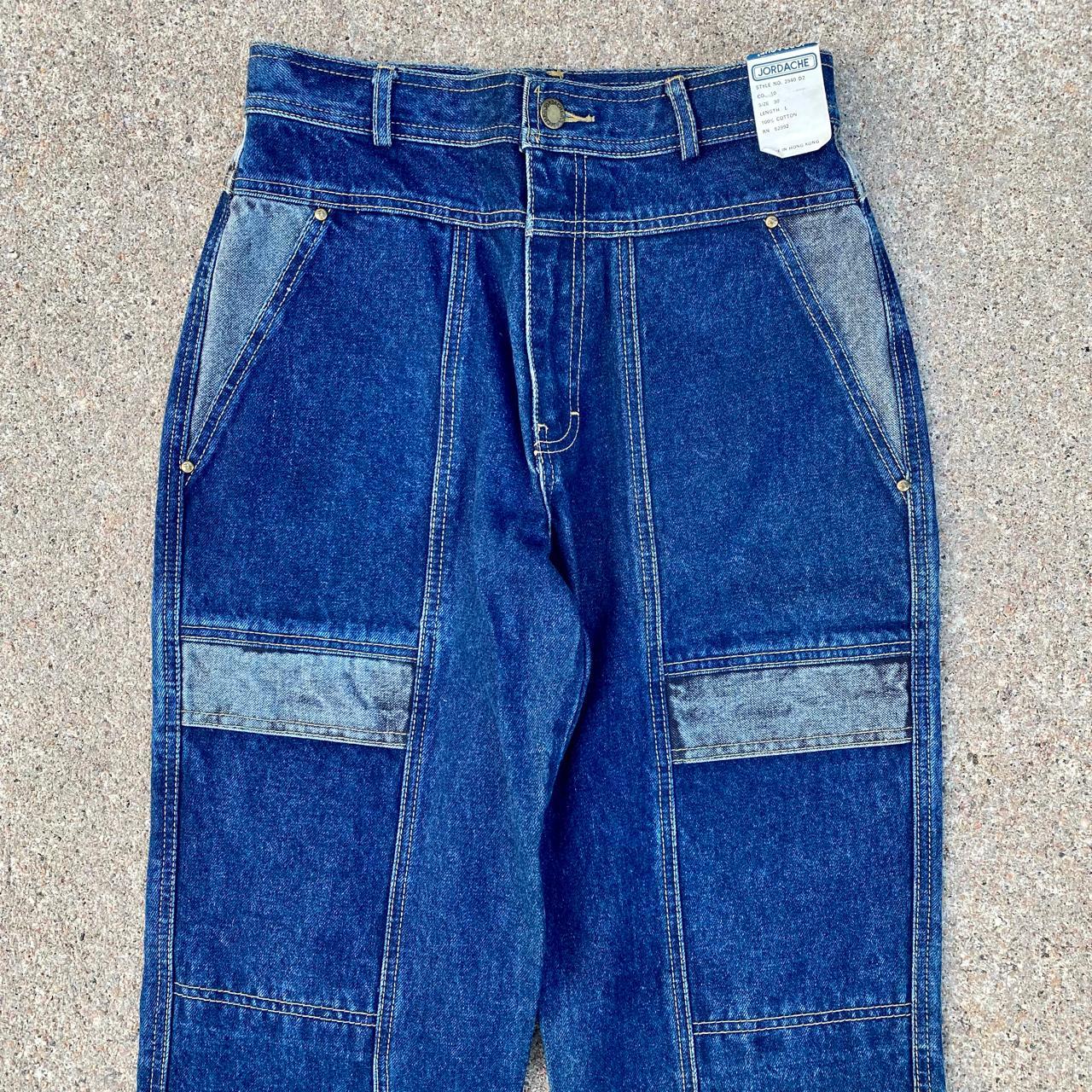 Deadstock Vintage Jordache High Waisted Cargo Denim... - Depop