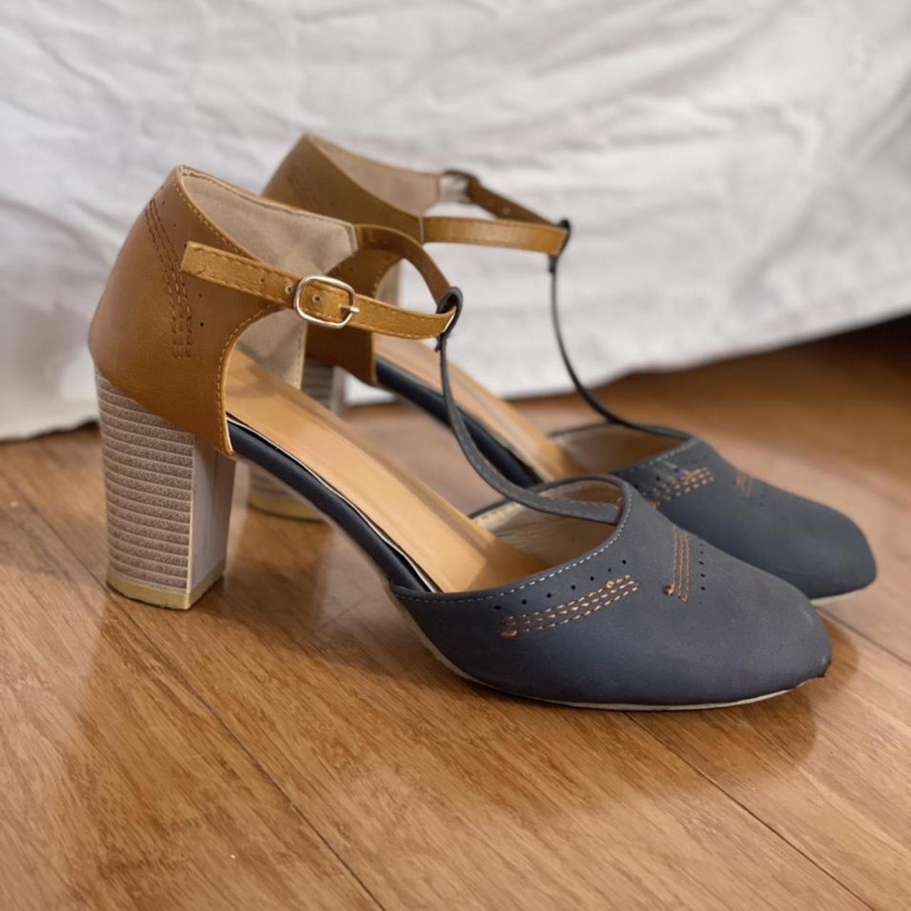 Susanny Womens Shoe Classic Lace Up Dress Pumps Mid Heel Wingtip Saddle Oxfords Brogue Shoes