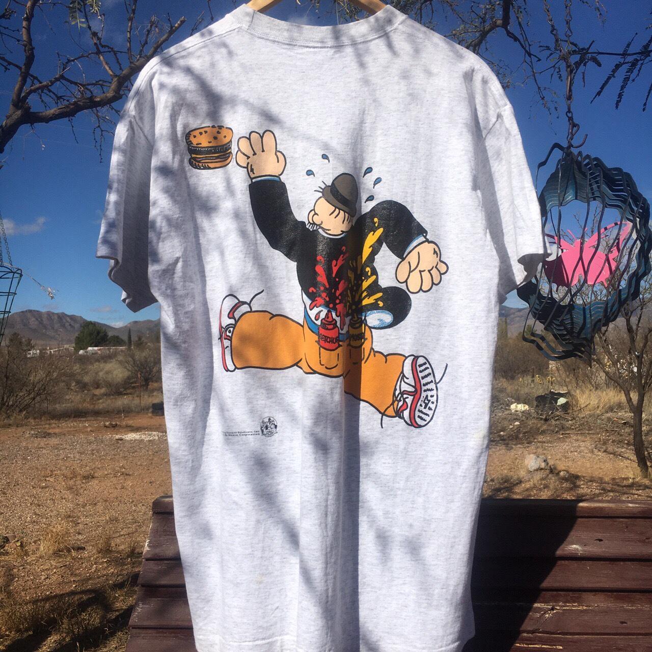 Vintage 1993 AIR Wimpy t shirt Double sided peep the... - Depop