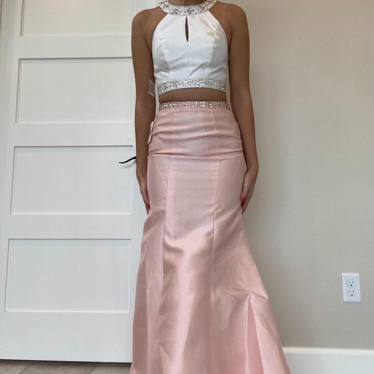 Light pink 2024 two piece dress