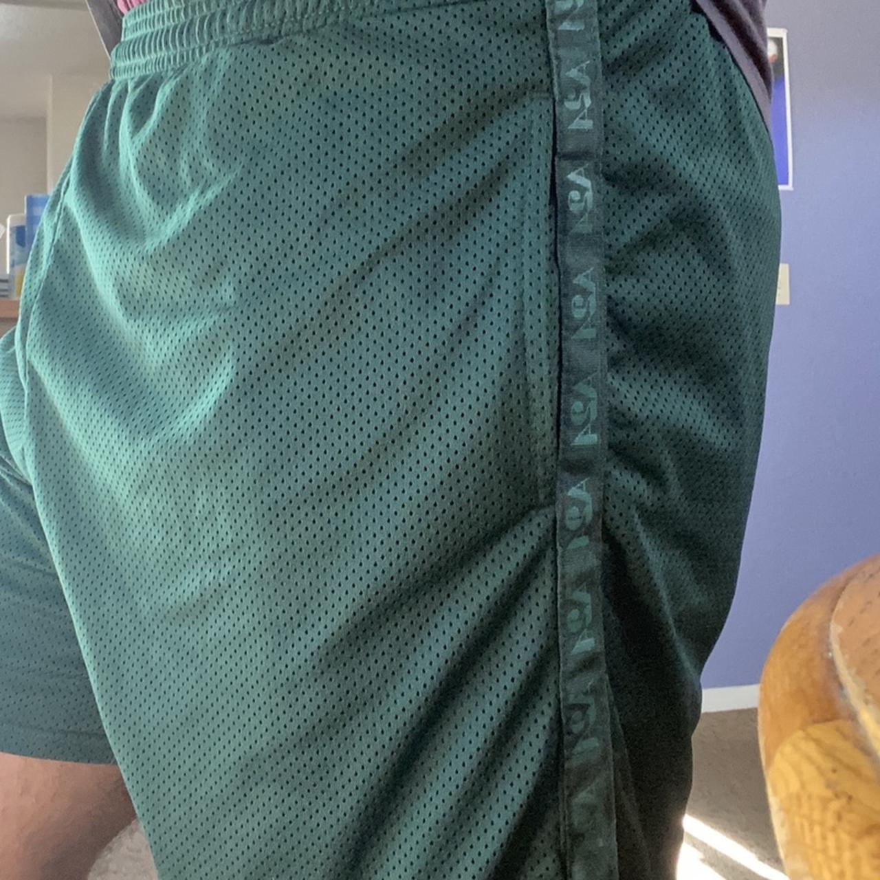 A24 Green Gym shorts, Unisex mesh shorts with deep
