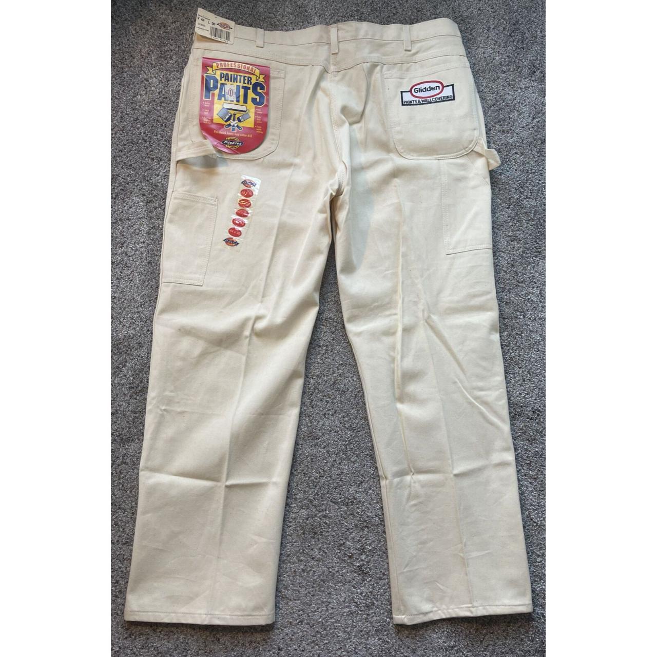 NWT Vintage 90's Mens Size 44x30 Dickies Off-White... - Depop