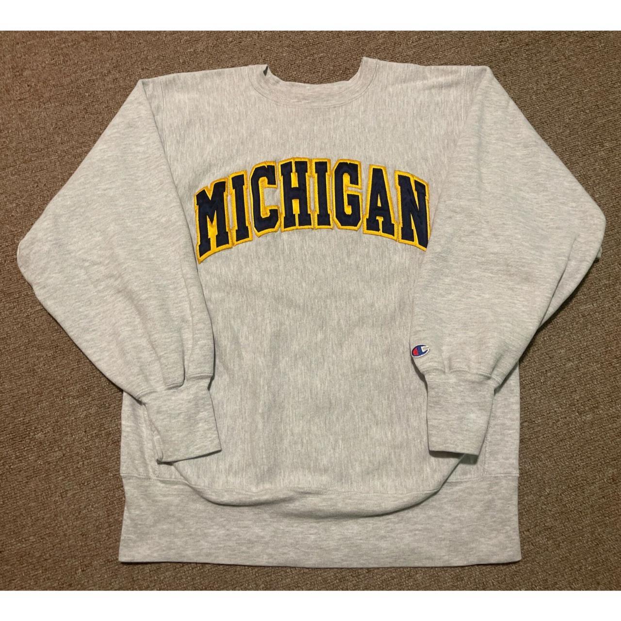 Vintage 90s large Champion Reverse Weave Michigan...