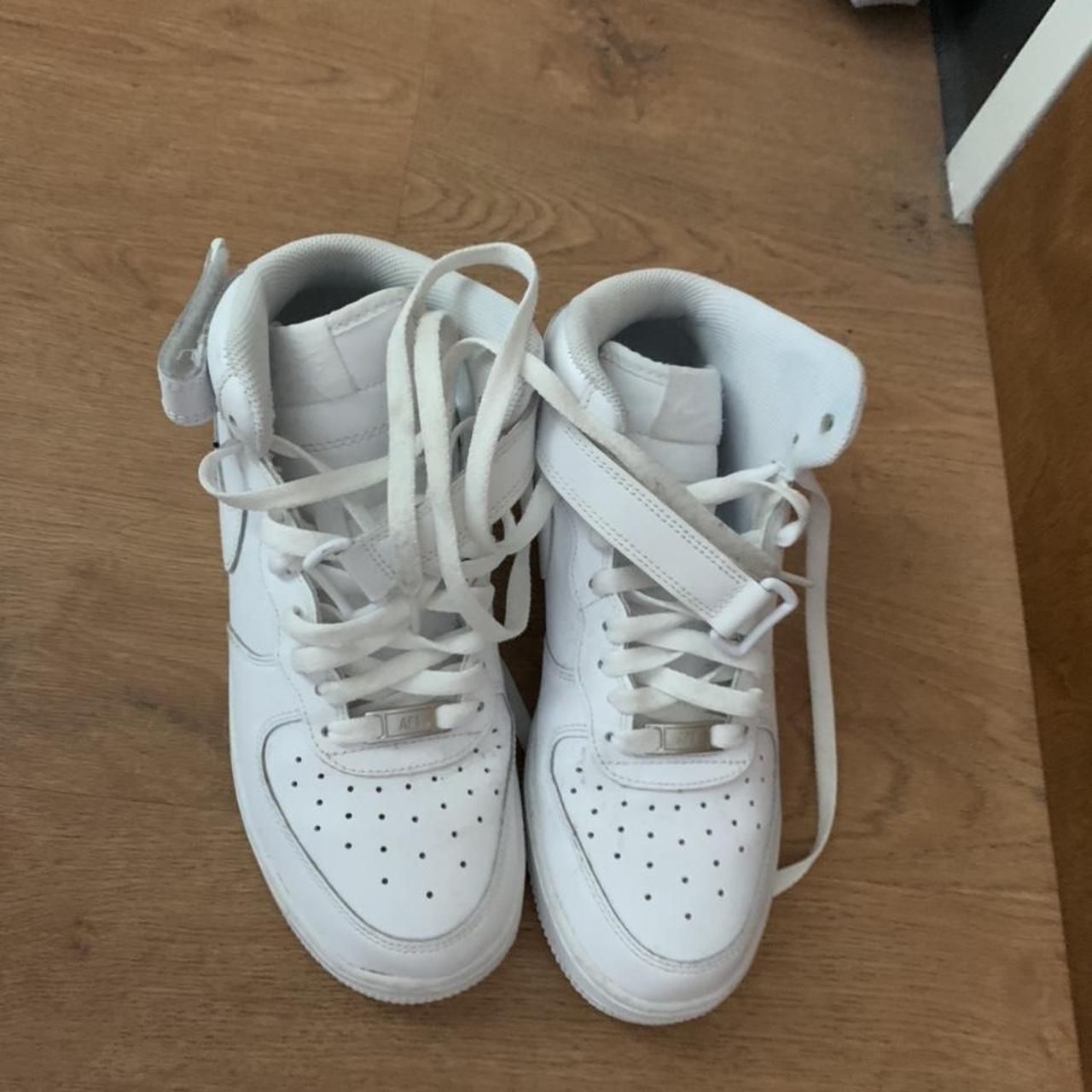 White high top air forces; #airforces #whiteforces - Depop