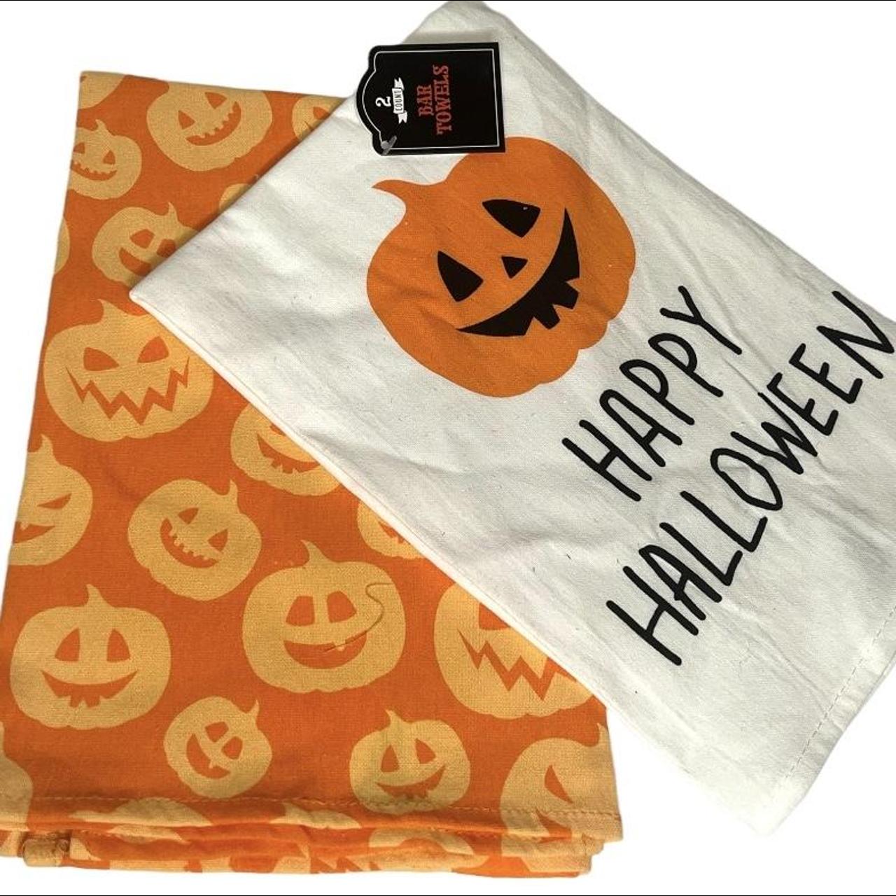 Target HAPPY HALLOWEEN Set of 2 Bar Towels Jack O Depop