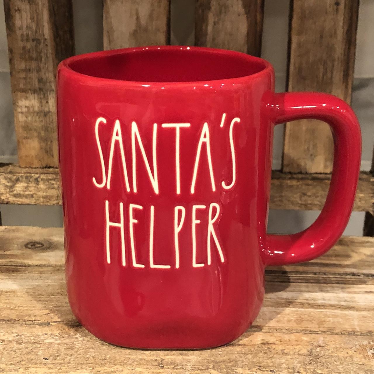 🎅🏻🎄 New Rae Dunn Red Christmas SANTA'S HELPER Mug... Depop