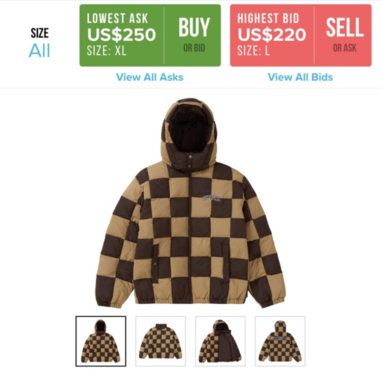 Supreme checkerboard puffy jacket online