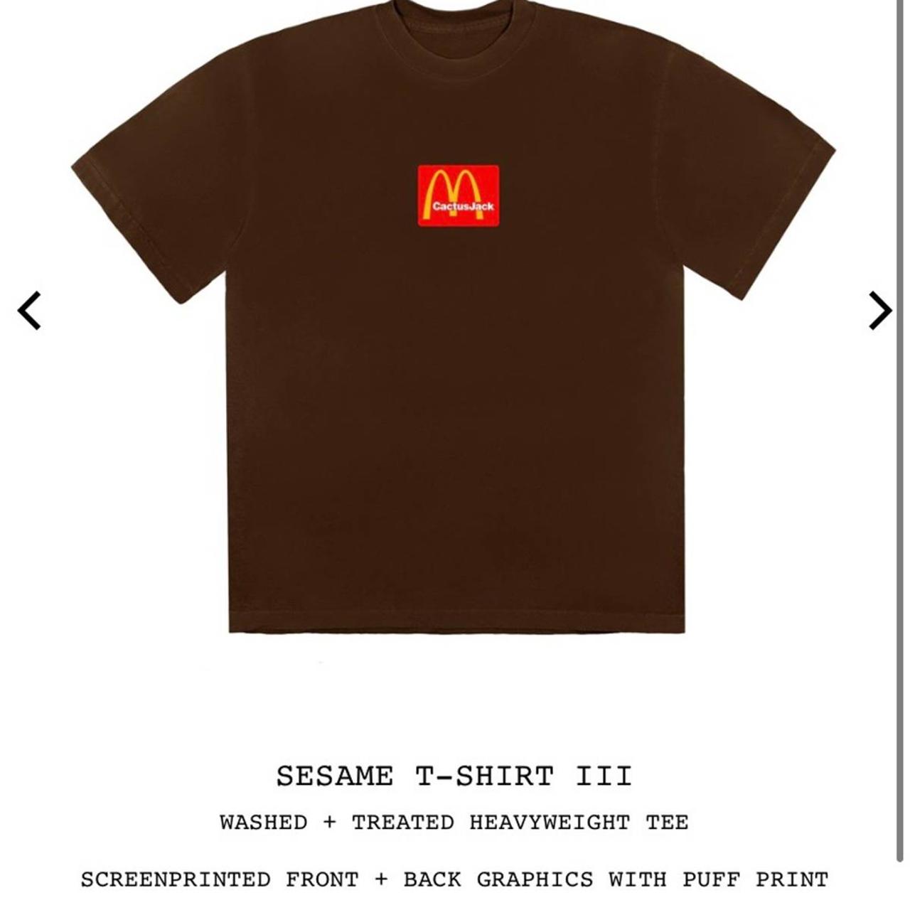 Travis Scott x McDonalds sesame cactus Jack tee - - Depop