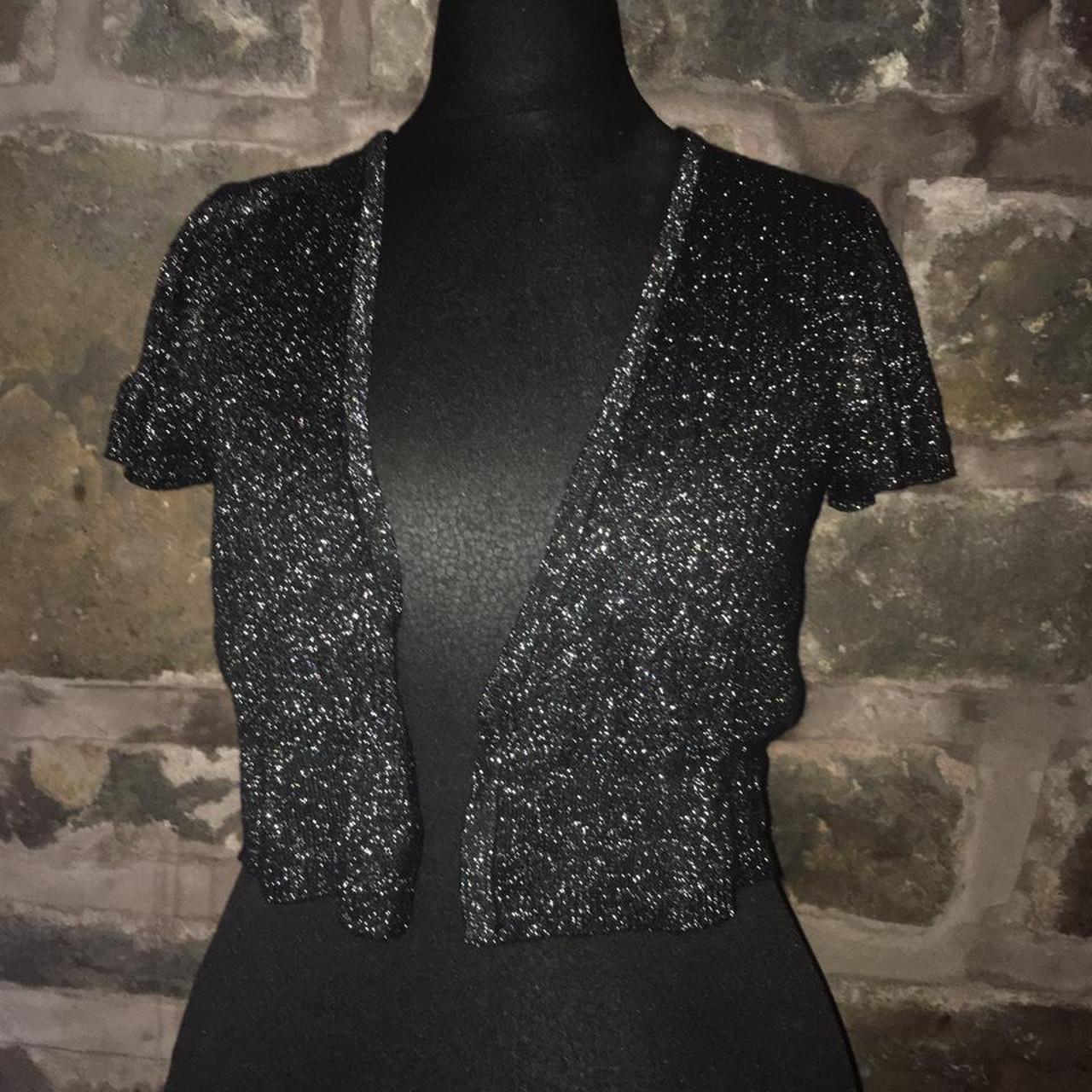 Women's Black and Silver Cardigan