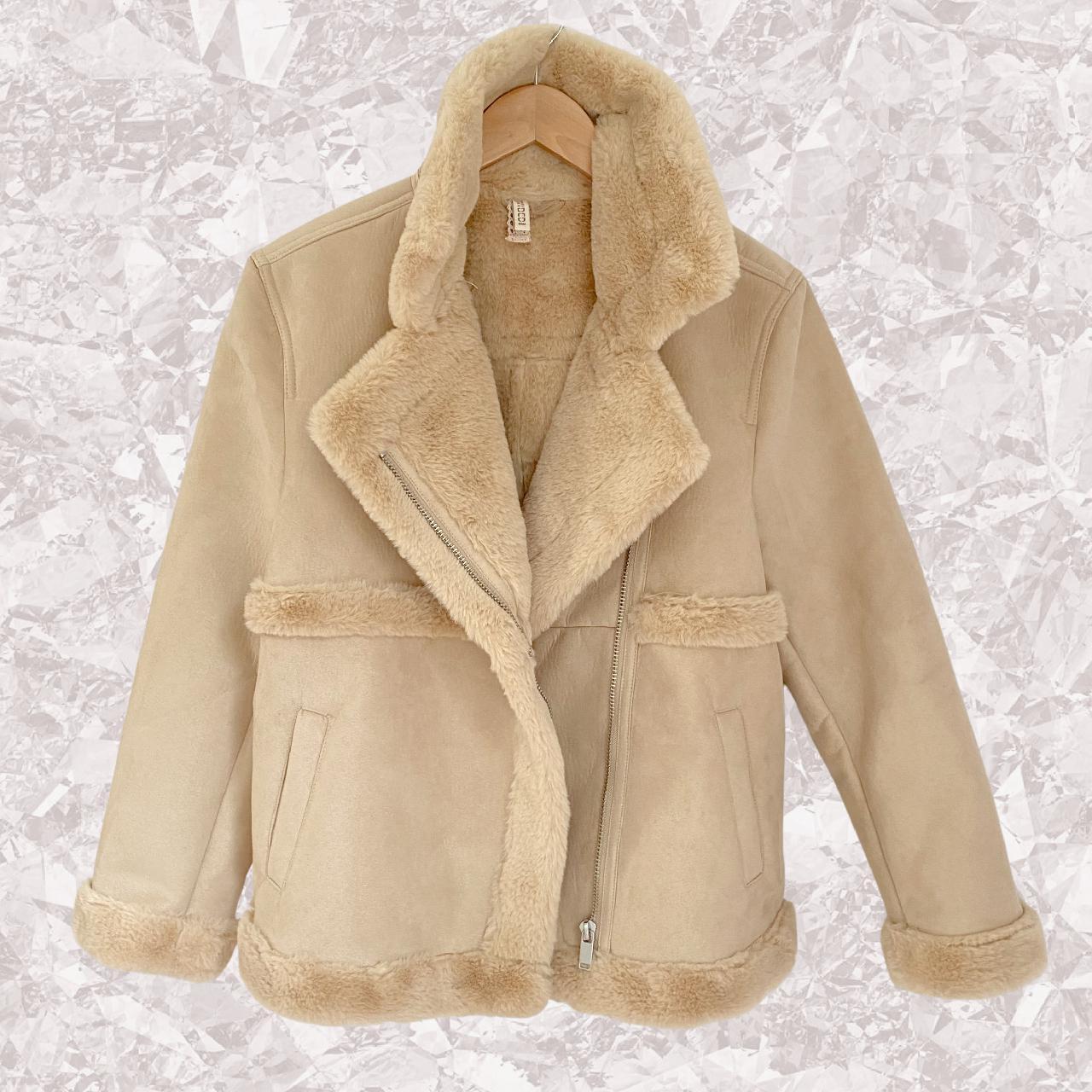 H&m Women's Cream And Tan Jacket 