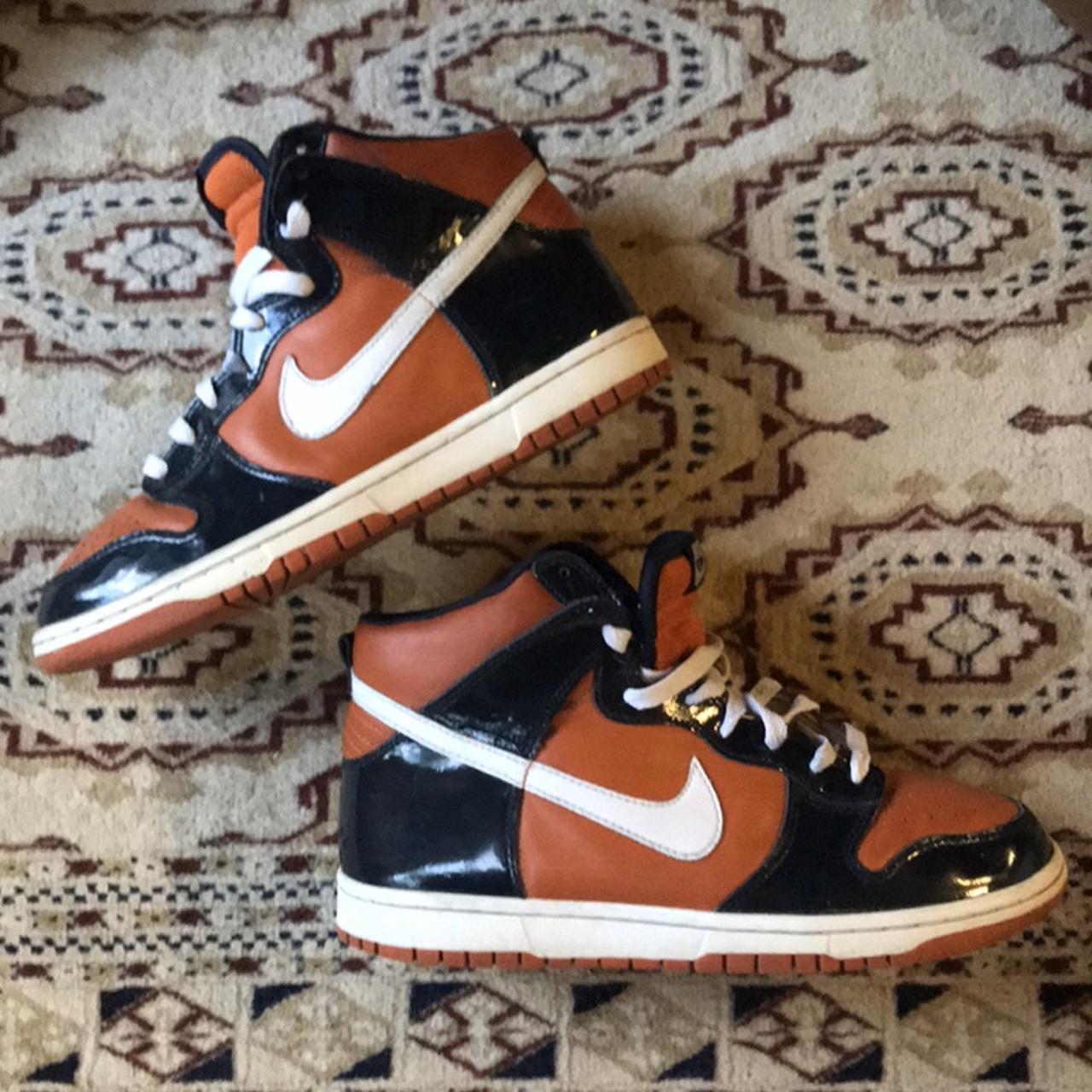 Vintage Nike high dunks. Mesa Orange/white/dark... - Depop