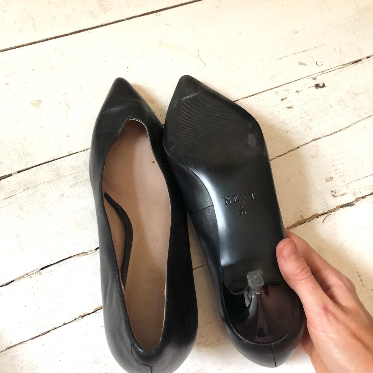 Size 6 NEXT court shoes with kitten heel #next... - Depop