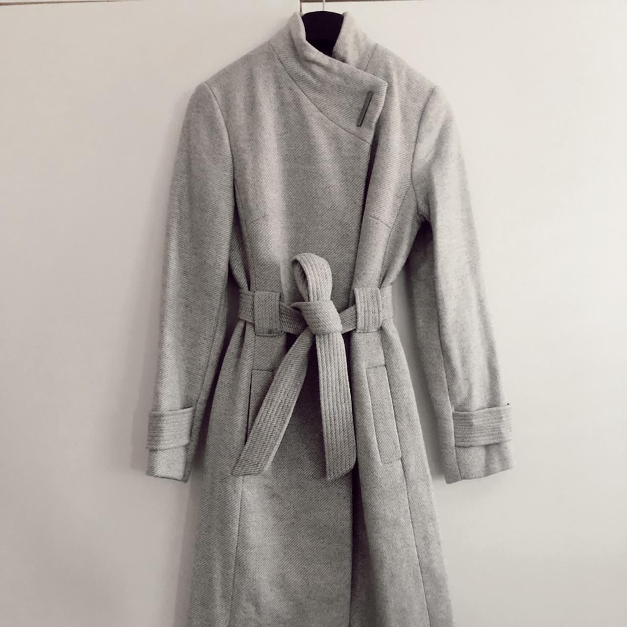 Oasis carina belted coat grey Clearance