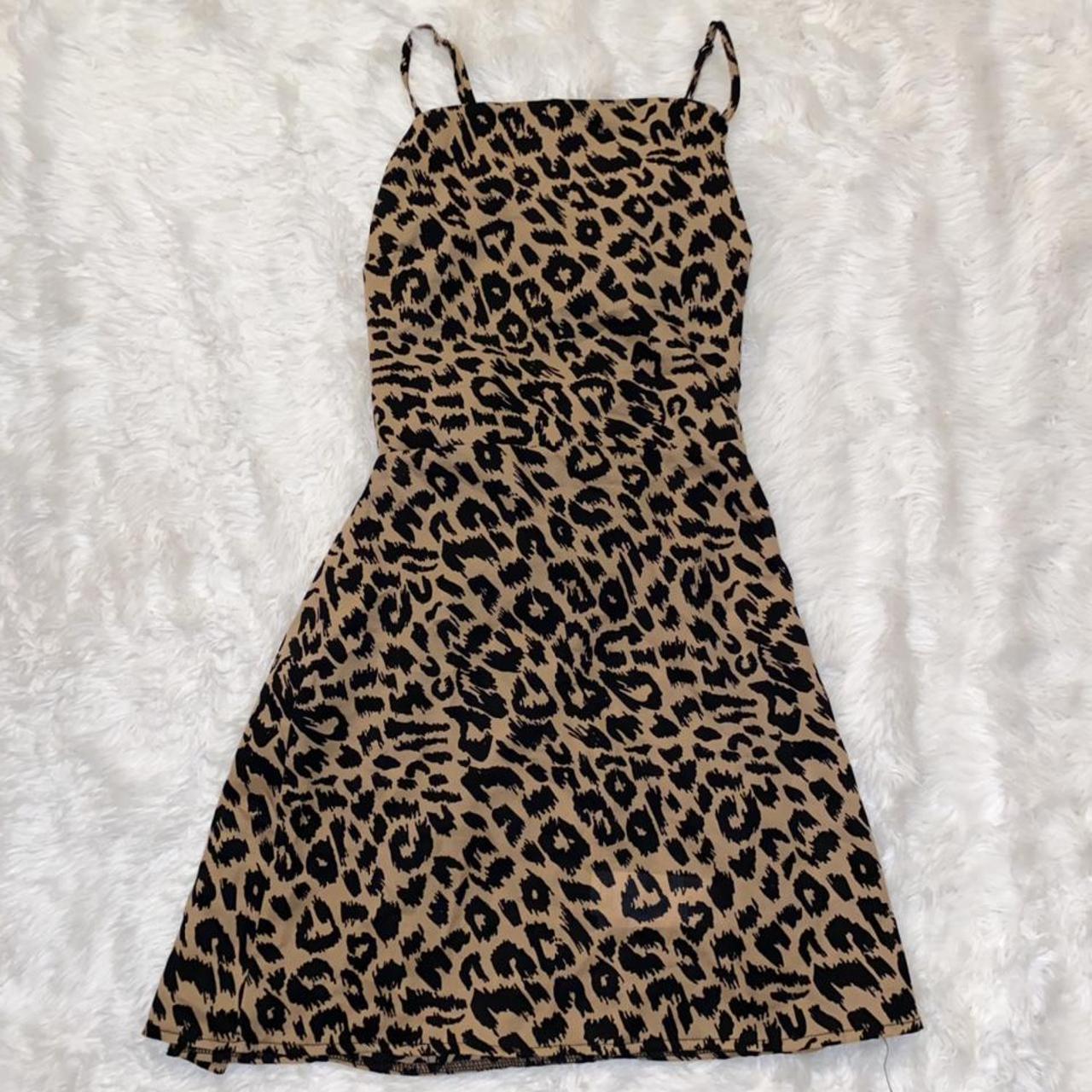 Leopard Print Mini Dress Only Worn Once In Perfect Depop