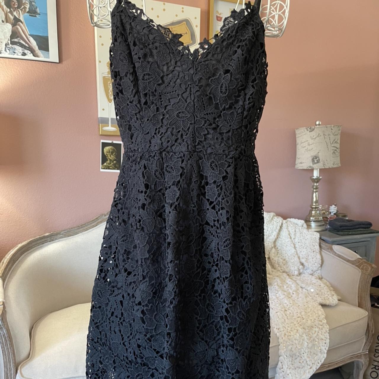 ASTR The Label black lace midi dress Size XL but