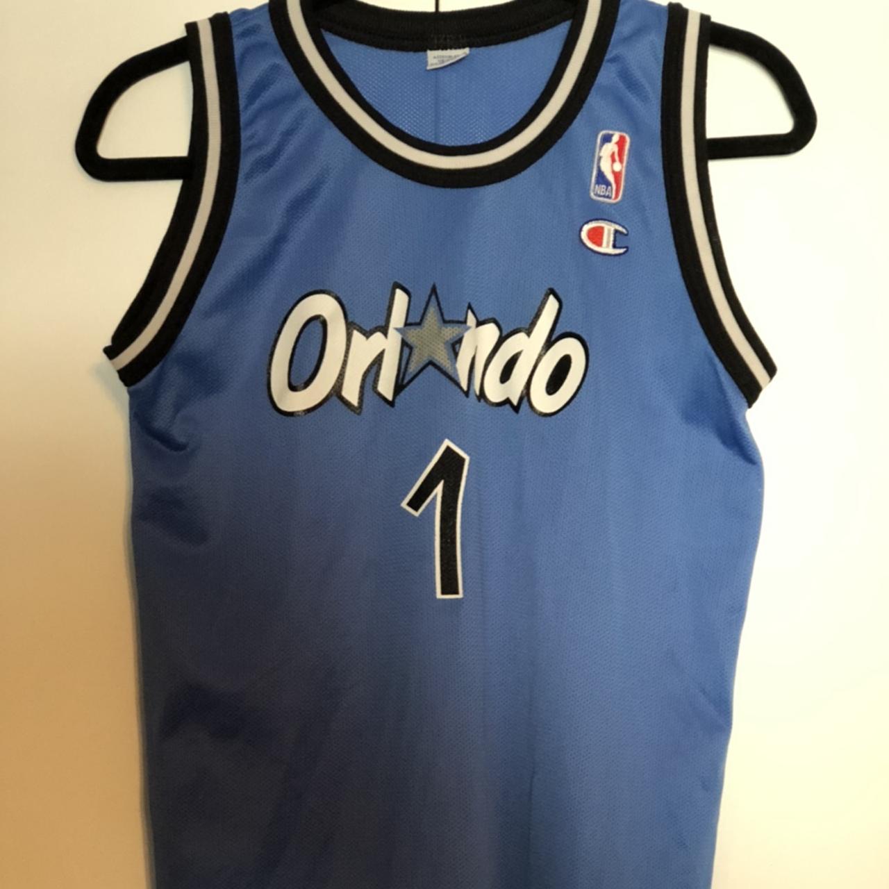 Champion Orlando Hardaway basketball jersey Black - Depop