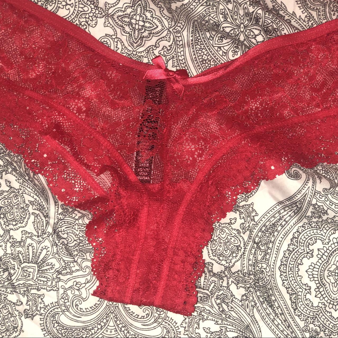 Victoria's Secret red sports bra sexy v neck shape - Depop