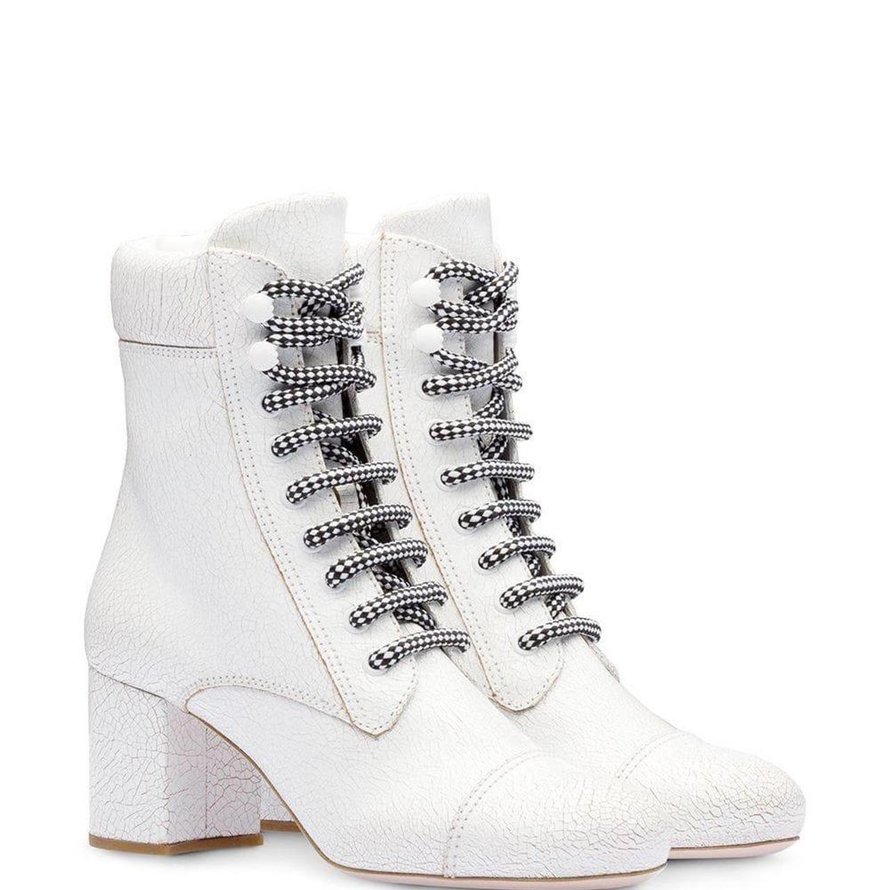 miu miu boots white