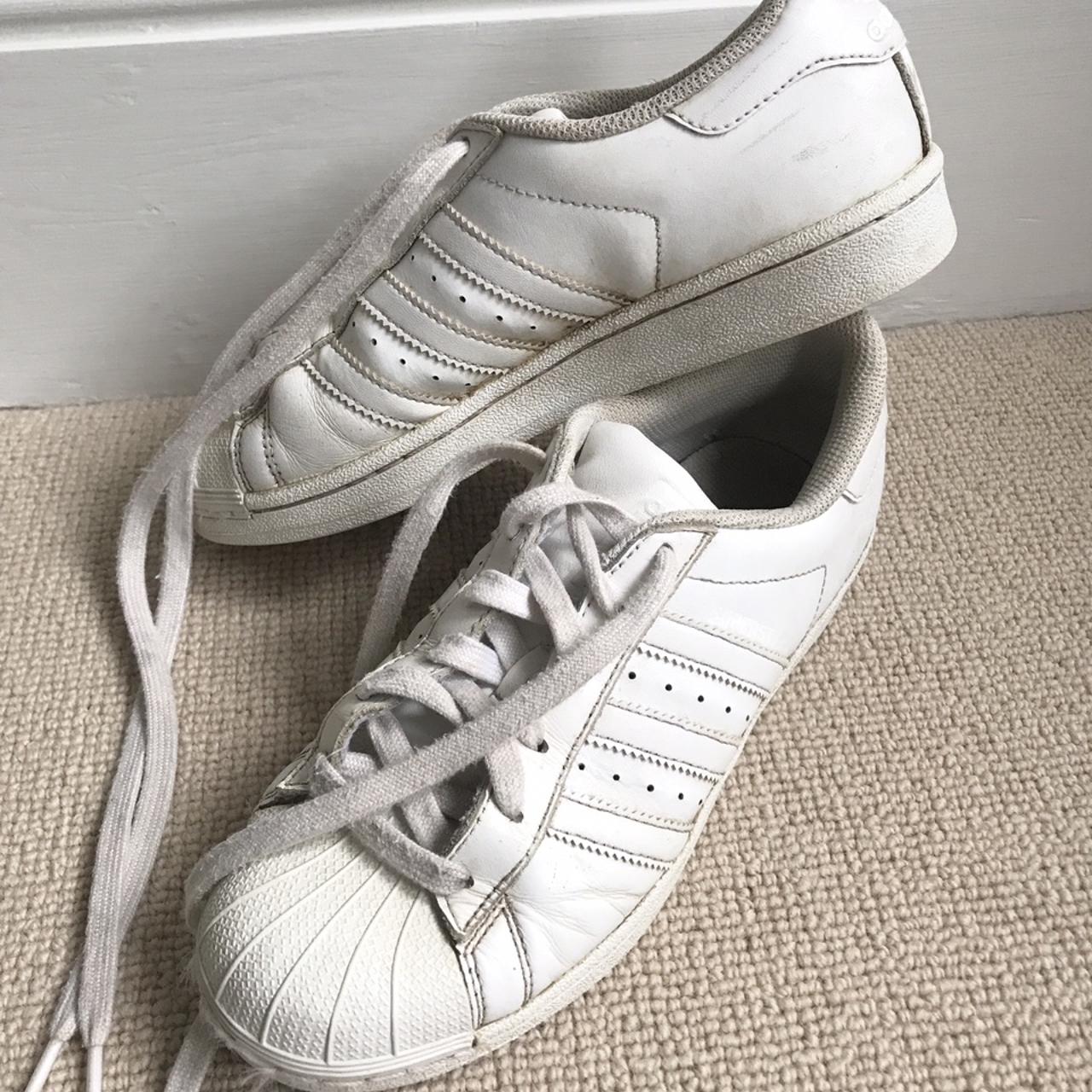 adidas originals superstar junior size 4 some scuff Depop