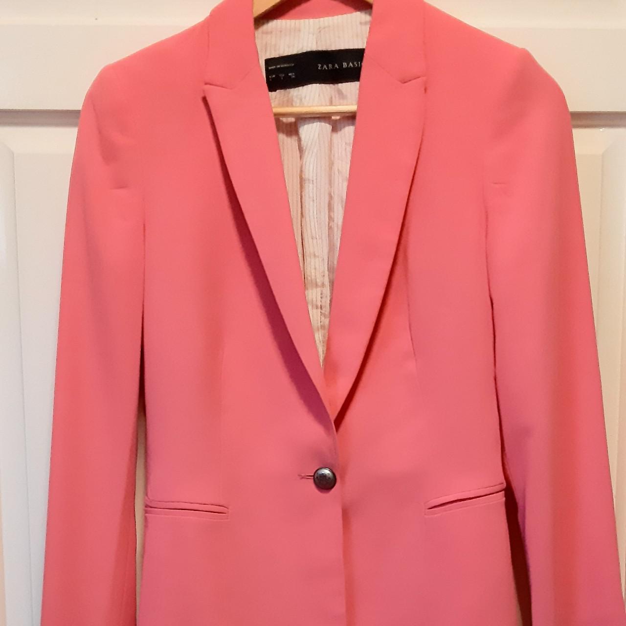 zara light pink blazer