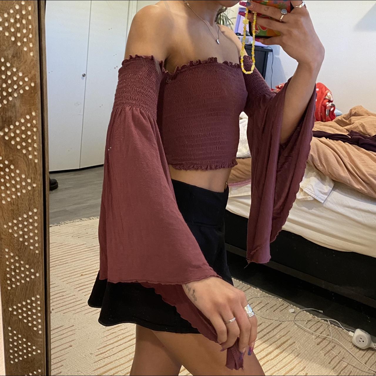 Unif Women S Purple Crop Top Depop