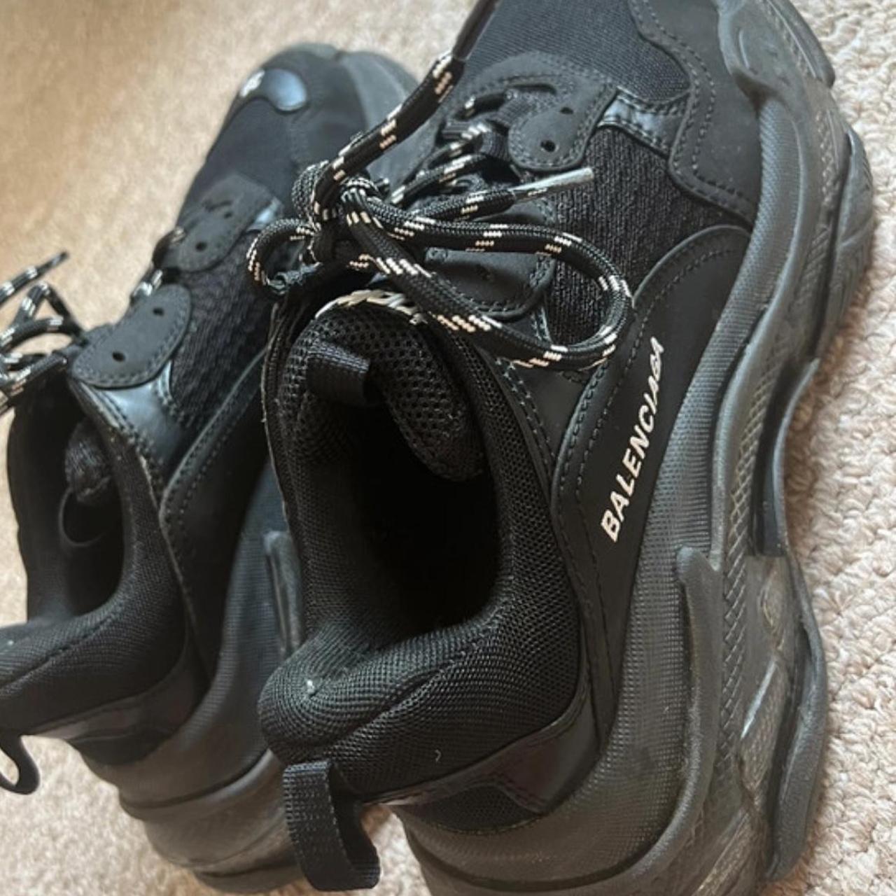 Balenciaga triple s in black.Worn a few times but... - Depop