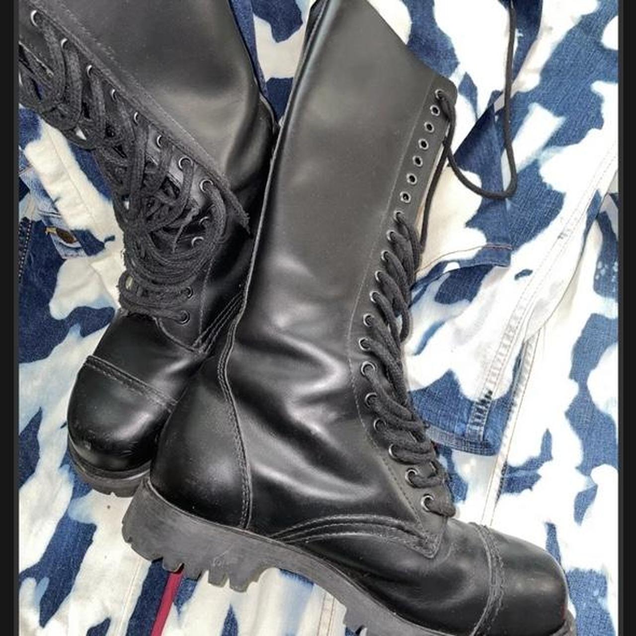 Vintage Shellys Rangers Black Leather Boots 20 Depop