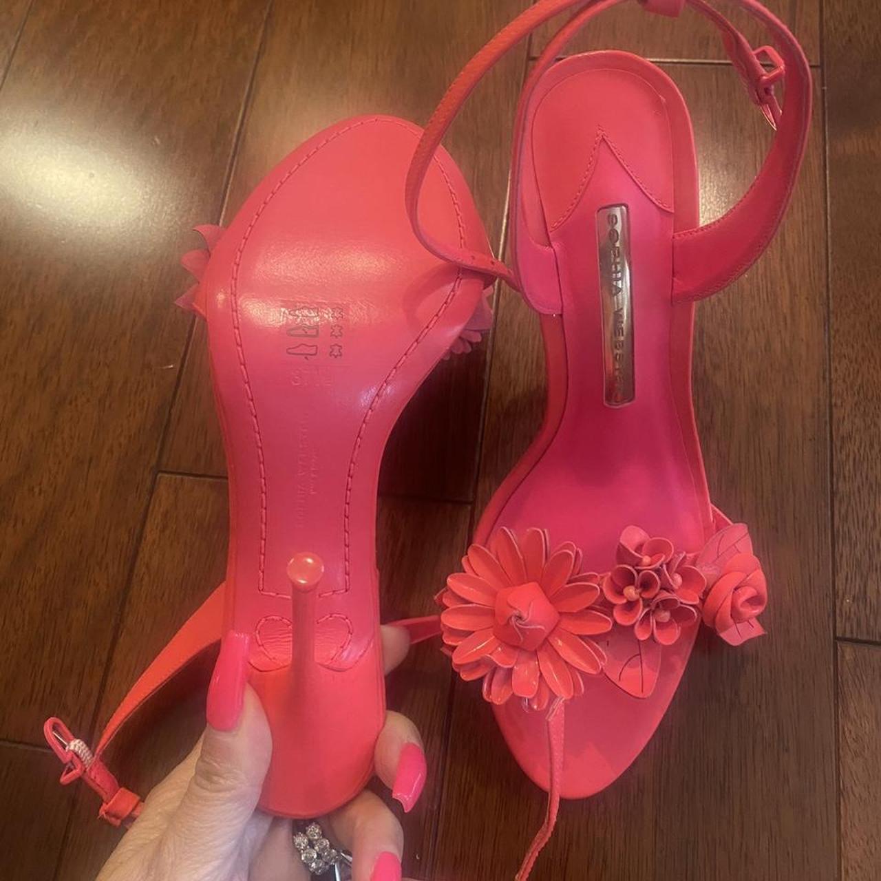 Sophia Webster hot pink 4 inch Stilettos with... - Depop