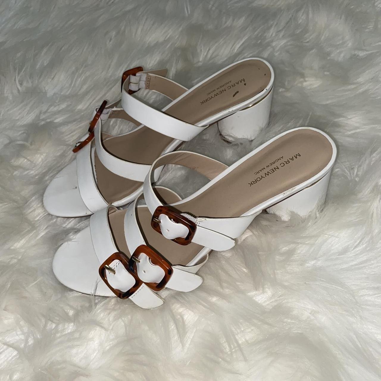 White Marc New York sandals. Have three straps that Depop