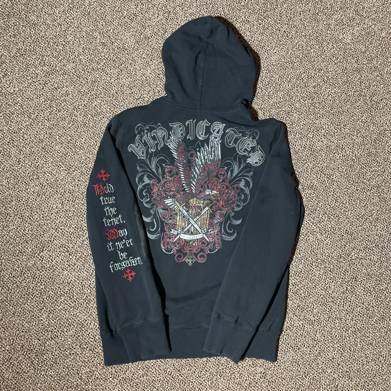 Express graphic hoodie M Gothic Grunge Affliction... Depop