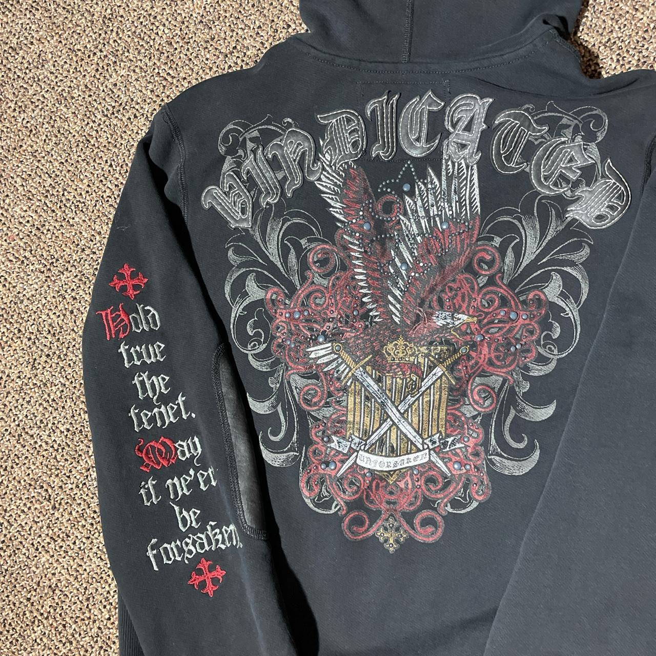 Express graphic hoodie M #Gothic #Grunge #Affliction... - Depop