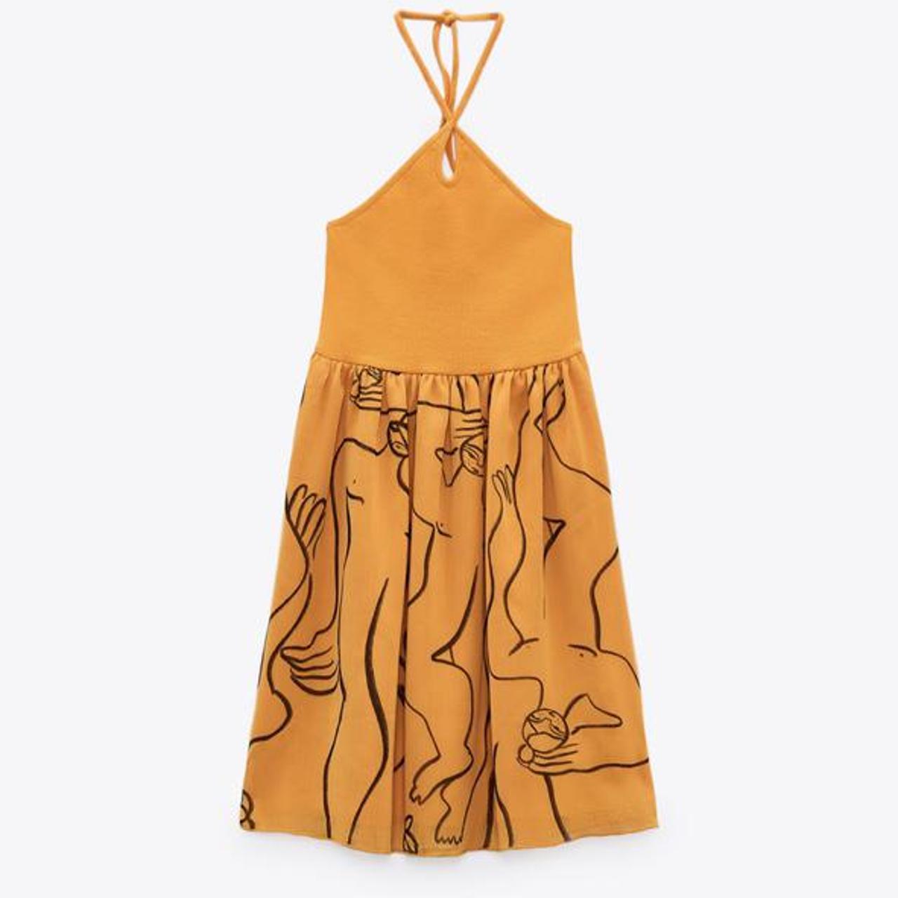 🧡orange zara x dina dress never been worn size s... Depop