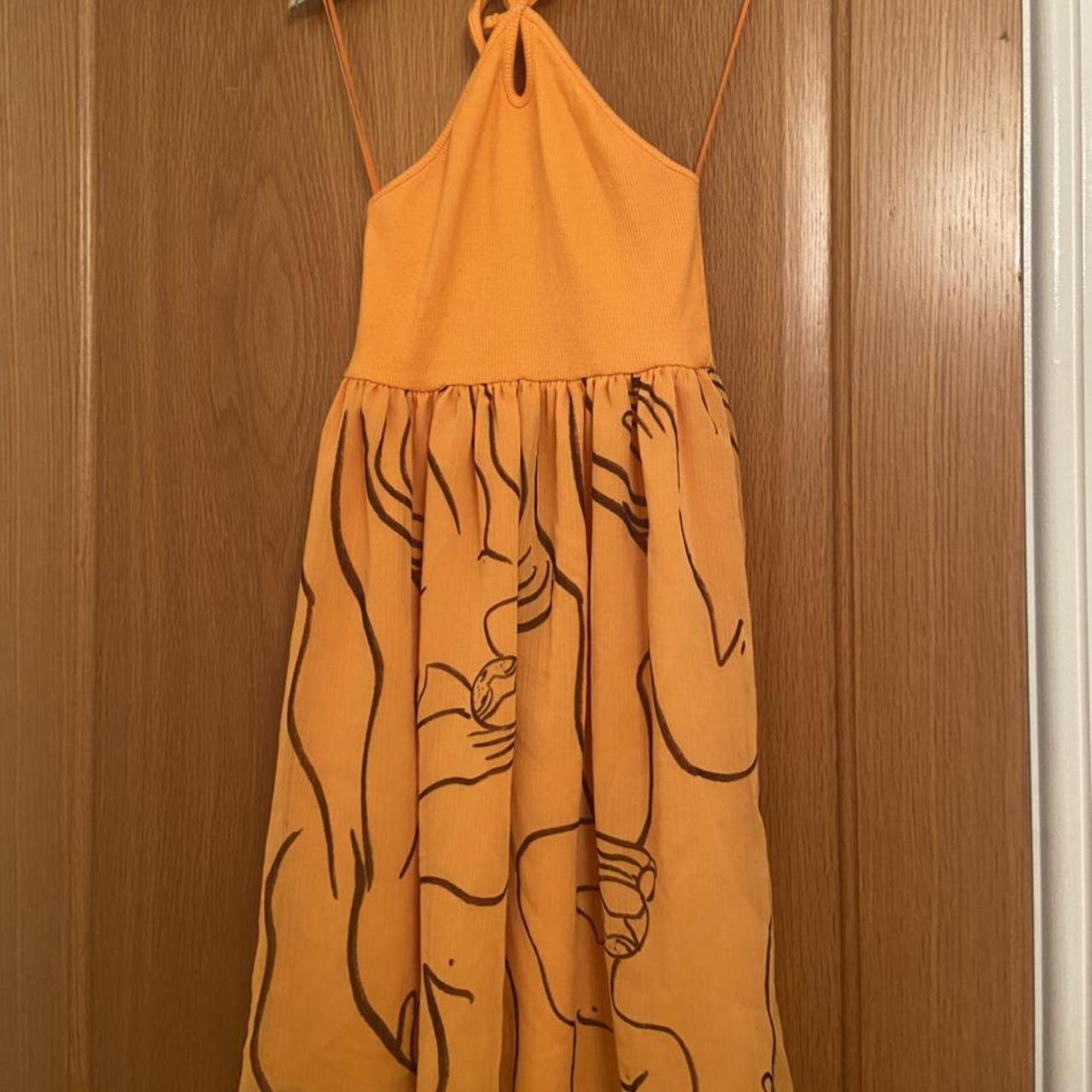 🧡orange zara x dina dress never been worn size s... Depop
