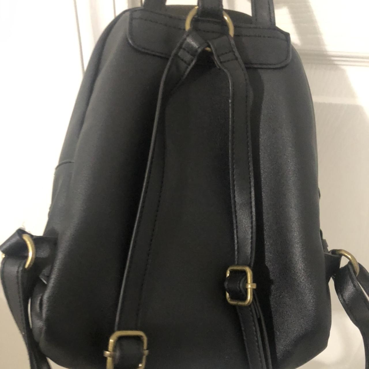 Super cute leather mini backpack super nice quality!... - Depop