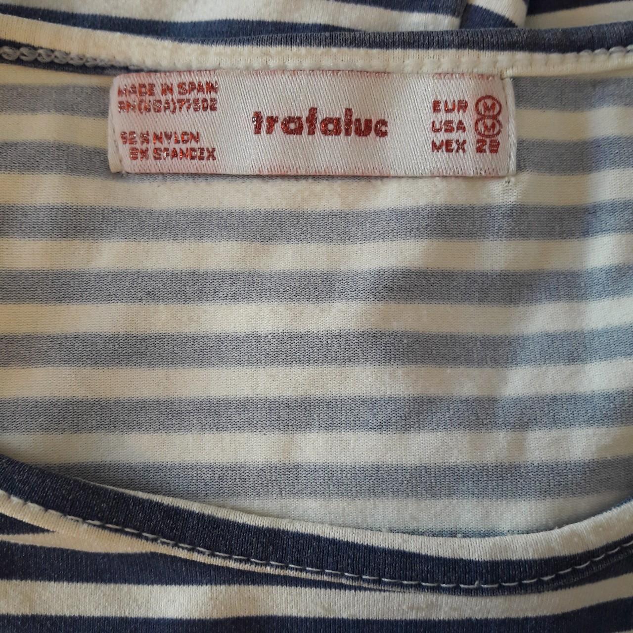 �?�Classic ZARA Mariniere top with thin blue and white - Depop