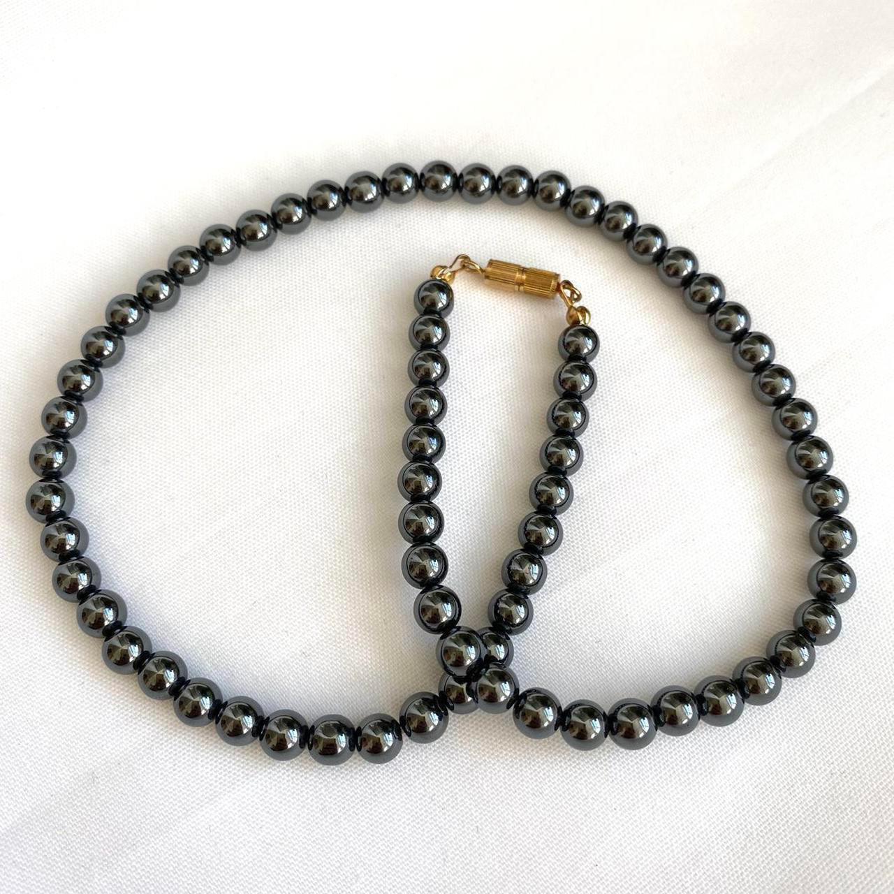 Vintage 90’s simple beautiful timeless hematite... - Depop