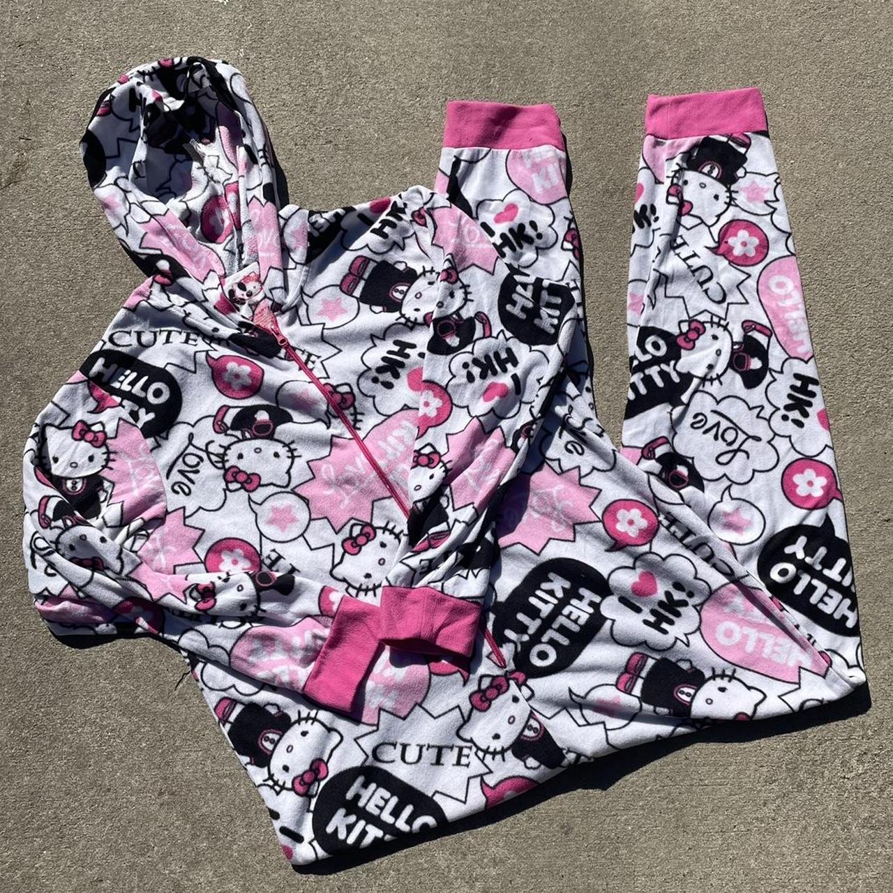 Hello kitty onesie pajamas 🎀 Y2k style onesie... Depop