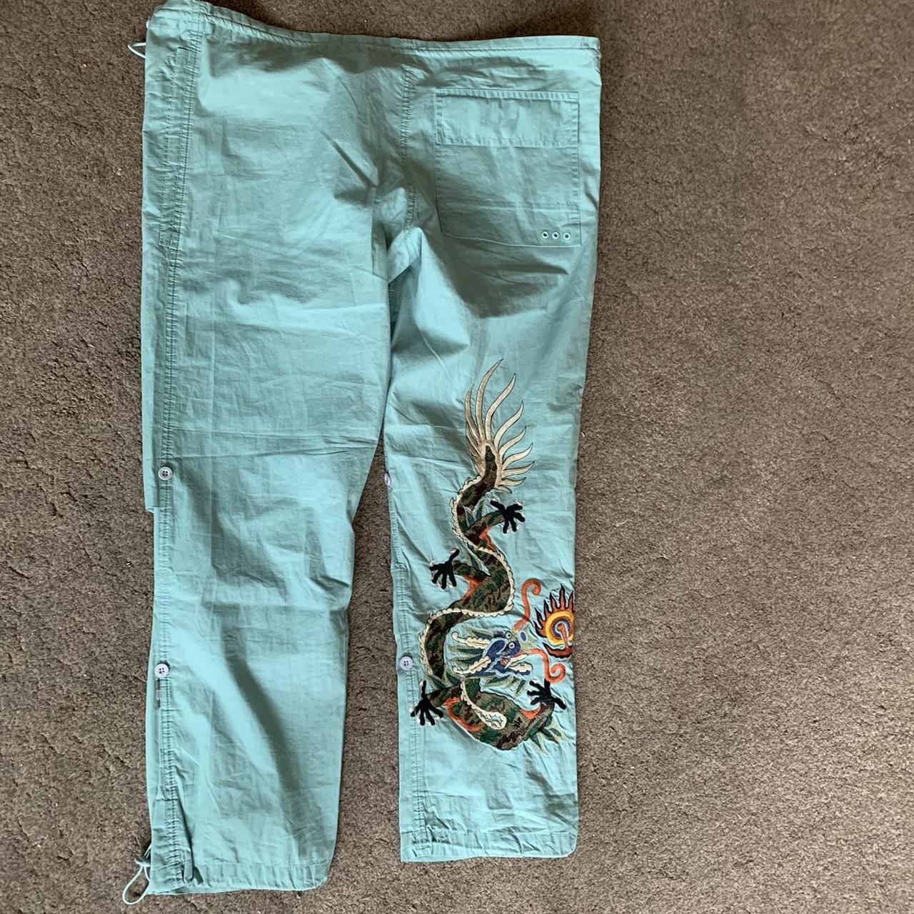 パンツ Maharishi Blue Dragon Trousers Maharishi Dragon-print Straight Trousers in Blue for Men | Lyst UK