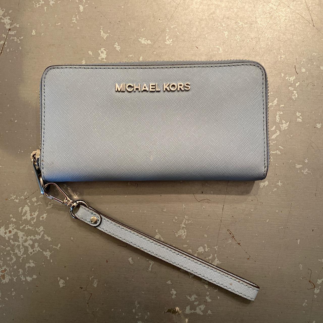 baby blue michael kors wallet